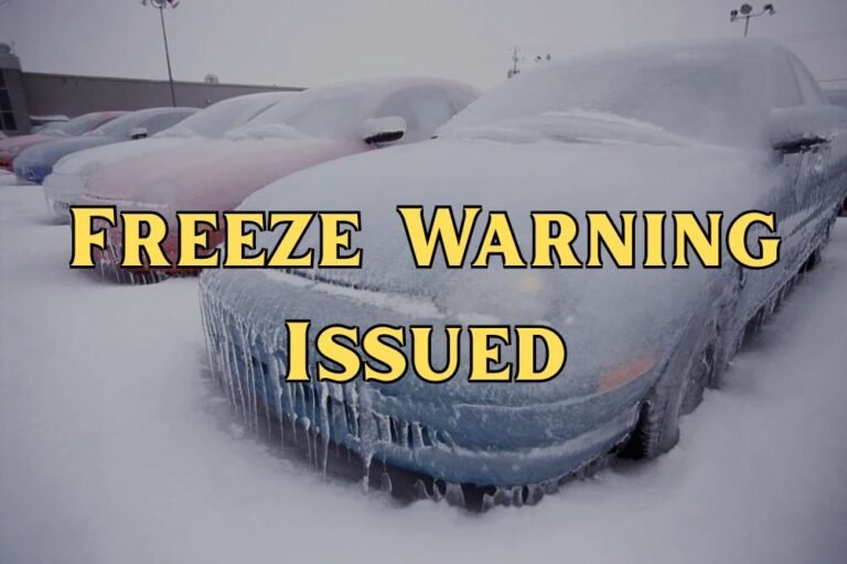 Freeze Warning Issued