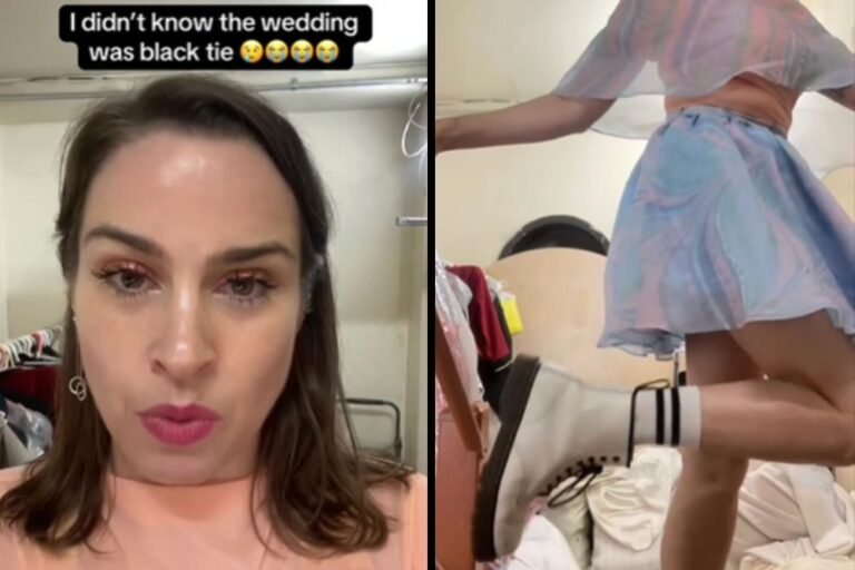 Woman Realizes Too Late Her Boyfriend Didn’t Read the Wedding Invite—Shows Up Dressed Wrong