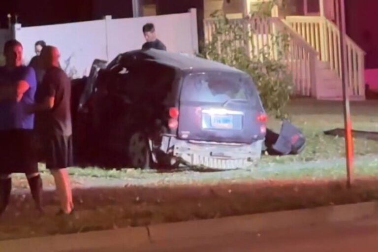Police Take One Person Into Custody After Car Crashes Into North Fargo Yard