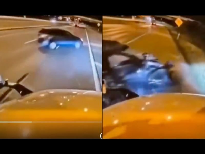40% of Highway Crashes Happen at Interchanges: Viral Video Shows Car Cutting Across Lanes Before Slamming Into Truck