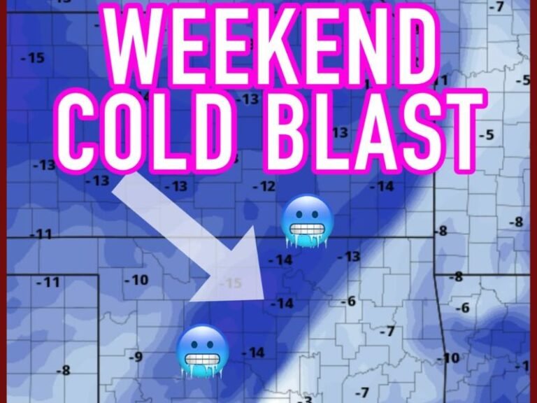 Arctic Front to Slam Into Oklahoma’s Green Country This Weekend, Sending Temperatures 20 Degrees Below Normal