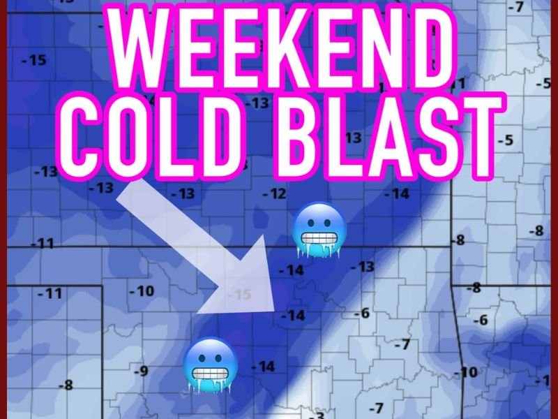 Arctic Front to Slam Into Oklahoma’s Green Country This Weekend, Sending Temperatures 20 Degrees Below Normal