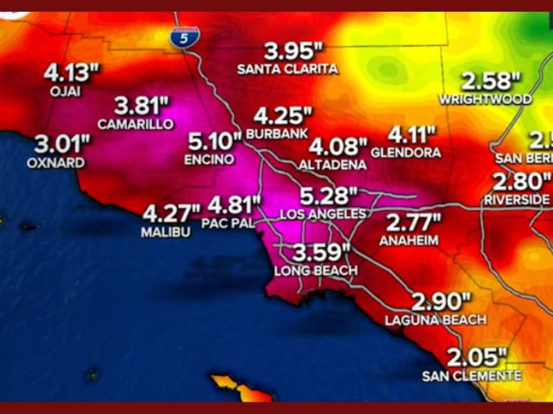 Atmospheric River to Drench Southern California With Heavy Rain, Flood Risks Through the Weekend