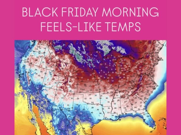 Black Friday Morning To Bring Bitter Cold Across Montana, the Dakotas, Minnesota, Wisconsin, Iowa, and the Pacific Northwest