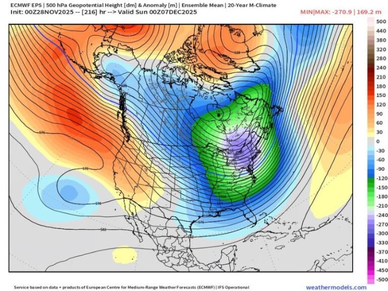 Early Forecast Models Signal Potential for Major Snowstorm in the Northeast on December 6–7