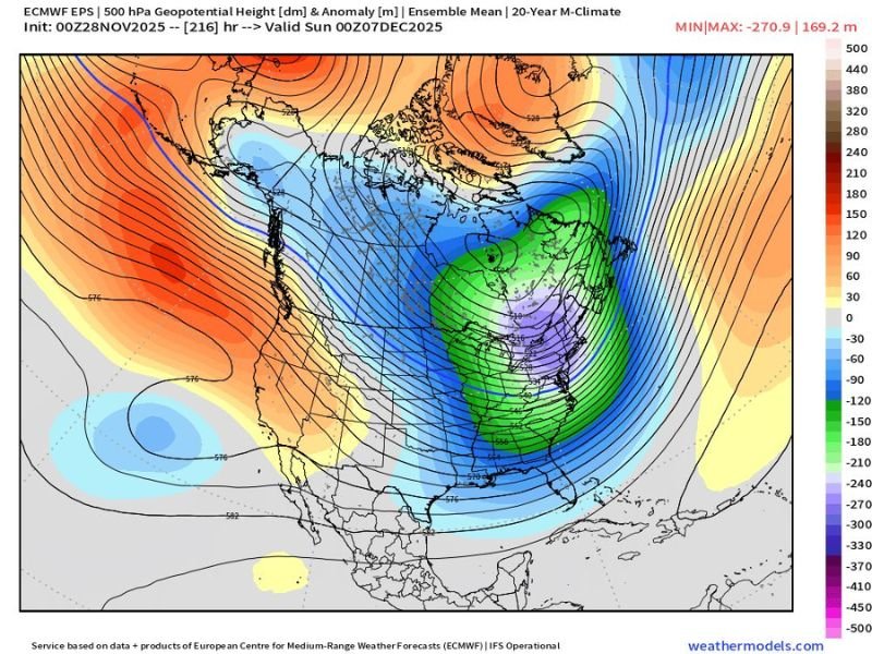 Early Forecast Models Signal Potential for Major Snowstorm in the Northeast on December 6–7