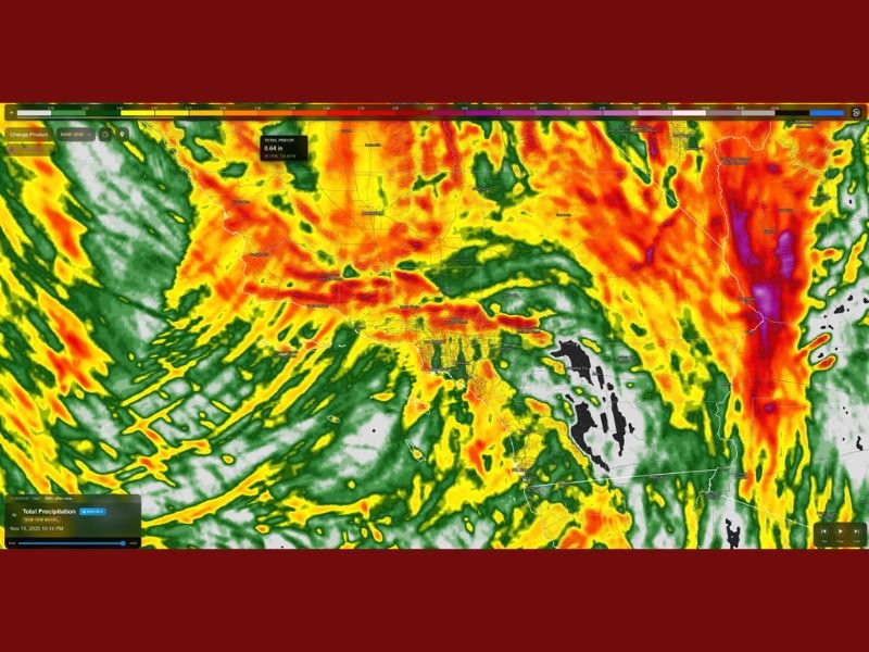 Fast-Moving Pacific Storm System Set to Bring Heavy Rain, Mountain Snow, and a Sharp Cooldown to Southern California