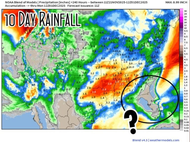 Florida Faces Worsening Drought Conditions as Rainfall Avoids the Southeast, Forecast Models Show