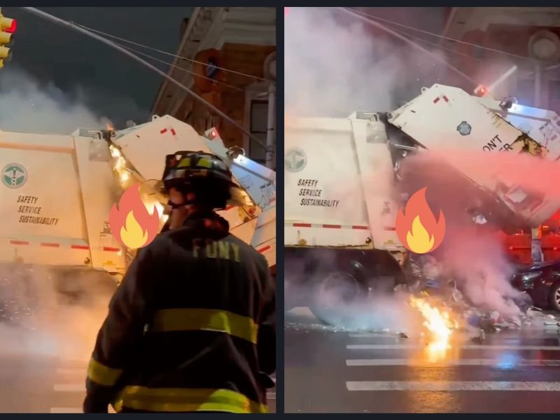 Garbage Truck Bursts Into Flames in Brooklyn Overnight, Fire Quickly Contained by FDNY