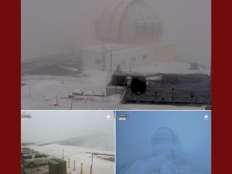 Hawaii’s Mauna Kea Sees Rare November Snowfall as Winter Weather Advisory Issued for Summit