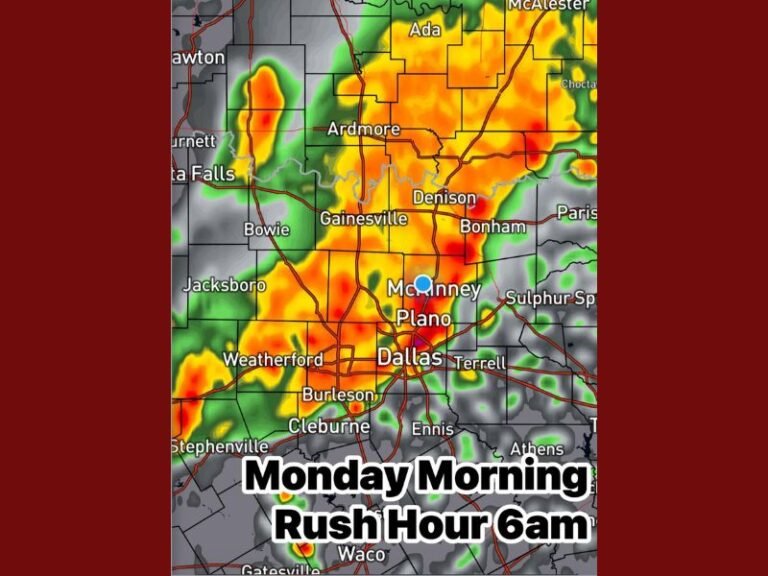 Heavy Rain and Flooding Expected Across North Texas Overnight Into Monday Morning