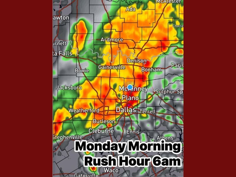 Heavy Rain and Flooding Expected Across North Texas Overnight Into Monday Morning