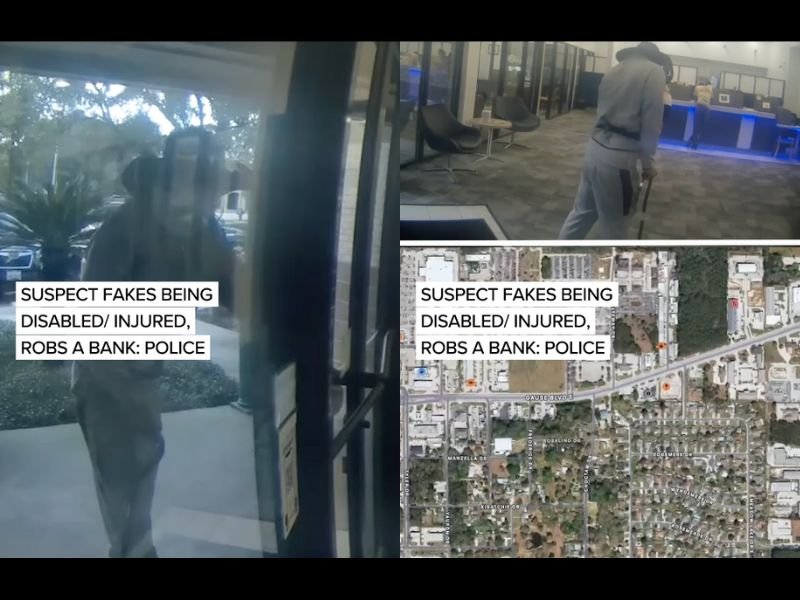 Louisiana Bank Robbery Suspect Used Fake Limp, Cane, and Neck Brace in Daylight Heist Before Fleeing Without a Limp