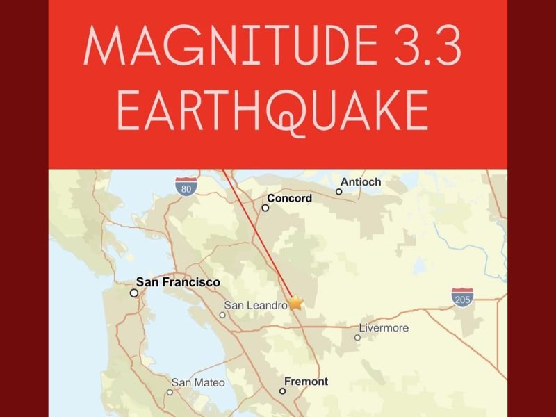 Magnitude 3.3 Earthquake Rattles San Ramon and East Bay Area, Felt Across San Francisco Region