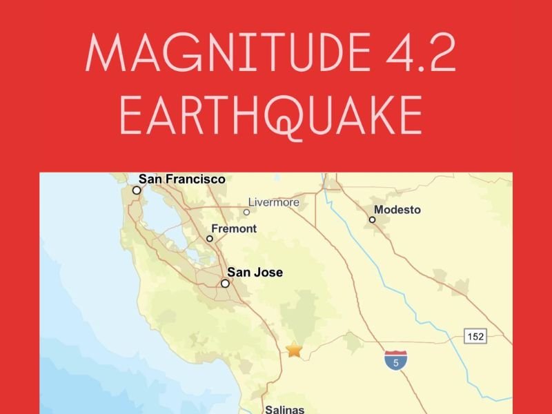 Magnitude 4.2 Earthquake Shakes Gilroy, California — Tremors Felt Across Bay Area Including San Jose and San Francisco
