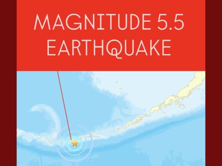 Magnitude 5.5 Earthquake Strikes Southwest of Adak, Alaska — No Tsunami Threat Reported