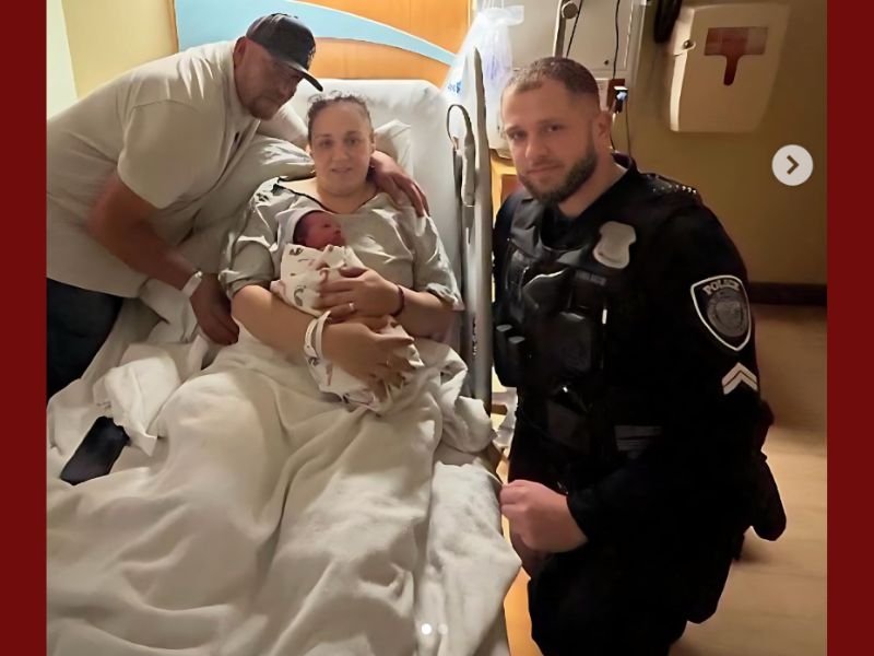 Michigan Officer Delivers Baby on Roadside After Stopping Speeding Car — Finds Out Dispatcher Guiding Him Was His Own Brother