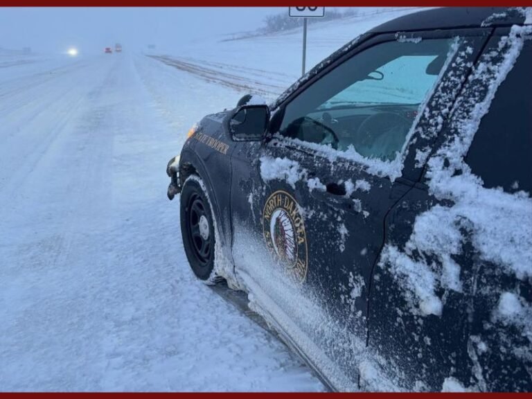 North Dakota Highway Turns Treacherous as Winter Storm Creates Whiteout Conditions Near Mandan