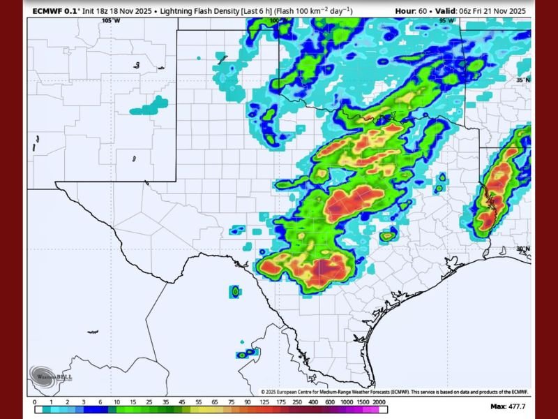 North Texas Braces for Intense Midweek Thunderstorms with Heavy Rain, Strong Winds, and Frequent Lightning