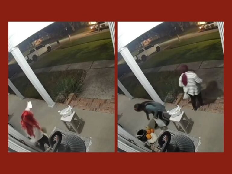 Porch Thieves Caught on Camera Stealing 40 Halloween Candy and Pumpkins in New Orleans