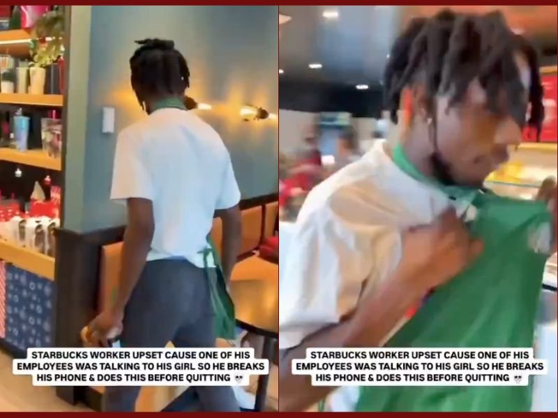 Starbucks Shift Supervisor Quits After Smashing Customer’s Phone in Viral Video — Reports Claim He Suspected Girlfriend’s Flirting Sparked the Outburst