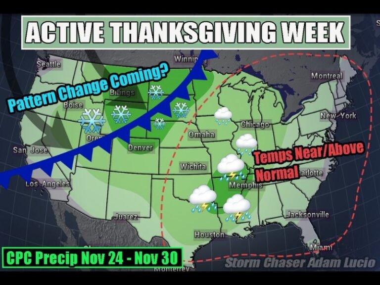 Texas, Arkansas, and Illinois Could See Heavy Rain and Storms During Active Thanksgiving Week