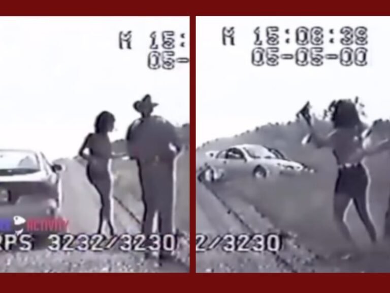Texas State Trooper Saves Woman Seconds Before Her Parked Car Is Struck and Destroyed by Speeding Vehicle on Highway