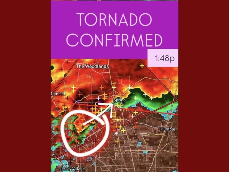 Tornado Confirmed Near Spring, Texas as Dangerous Supercell Moves Through Harris County