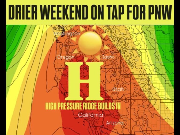 Washington, Oregon, and Idaho to See Sunny, Dry Weekend as High-Pressure Ridge Builds