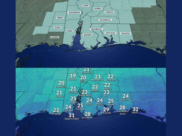 Alabama, Florida & Mississippi Under Cold Weather Advisory as Arctic Front Brings Dangerous Low Temperatures