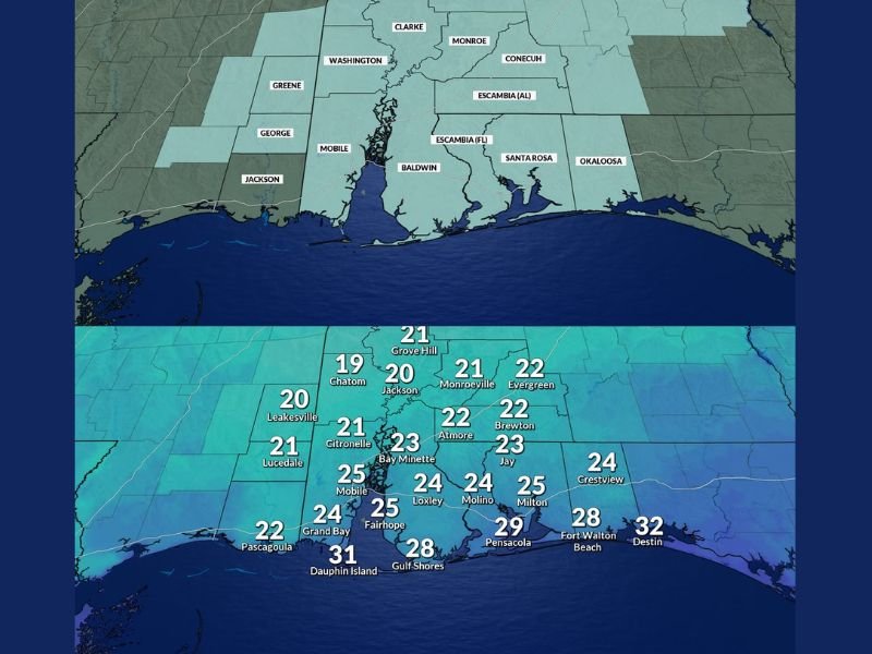 Alabama, Florida & Mississippi Under Cold Weather Advisory as Arctic Front Brings Dangerous Low Temperatures