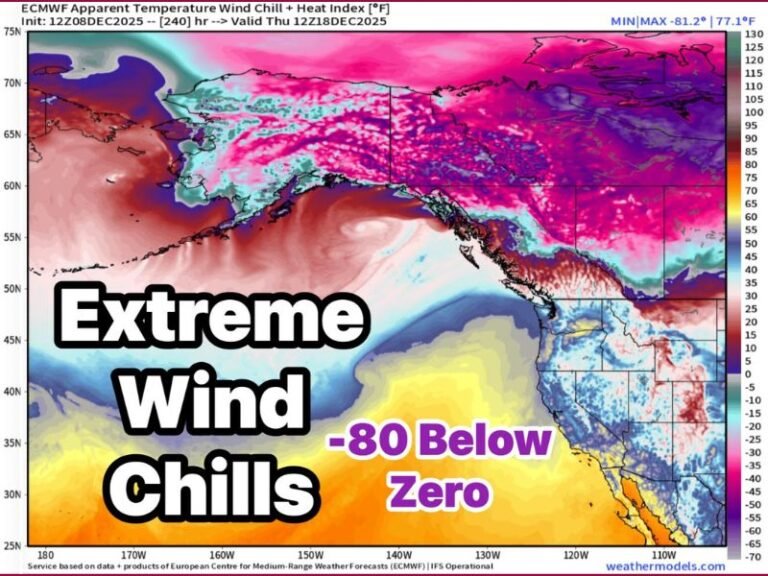Alaska and Canada Brace for Extreme Arctic Cold as Wind Chills Plunge to 80 Degrees Below Zero