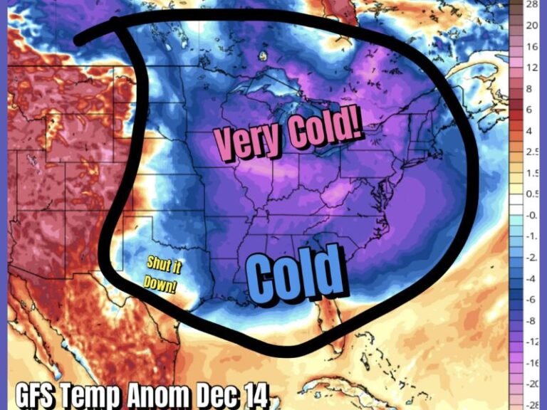Arctic Air to Slam Into Texas, Alabama, and Gulf Coast States Bringing Deep Freeze Across the U.S.