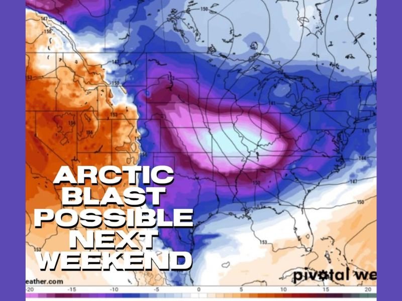 Arctic Blast Forecast to Hit Midwest, Great Plains, and Central U.S. Next Weekend Bringing Frigid Temperatures and Below-Normal Conditions