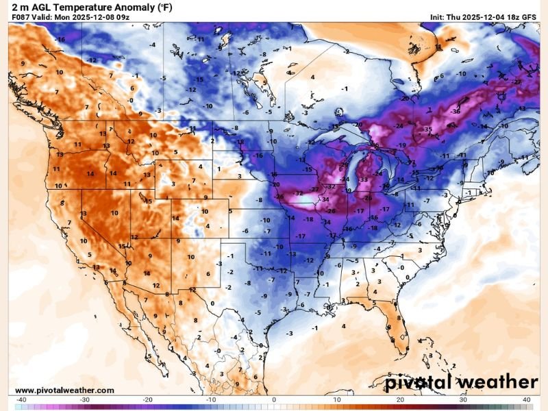 Brutal Arctic Blast to Send Temperatures Plummeting Across Iowa and Midwest — Up to 40°F Below Normal With Dangerous Wind Chills