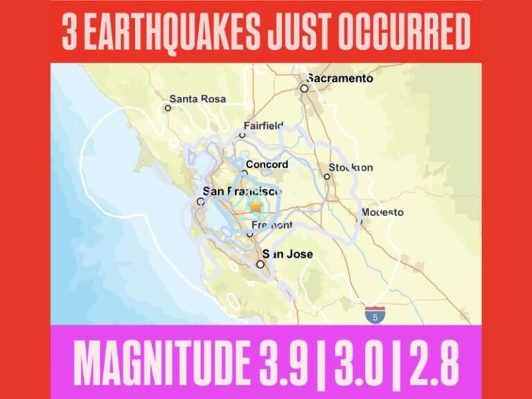 California Earthquake Swarm Intensifies as Three New Quakes Strike the Hayward Fault Near San Ramon, Including a Magnitude 3.9