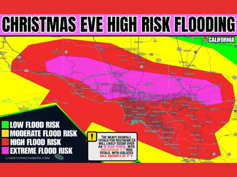 California Under High-Risk Flood Alert as Powerful Storm Threatens 7 Inches of Rain and Catastrophic Flooding