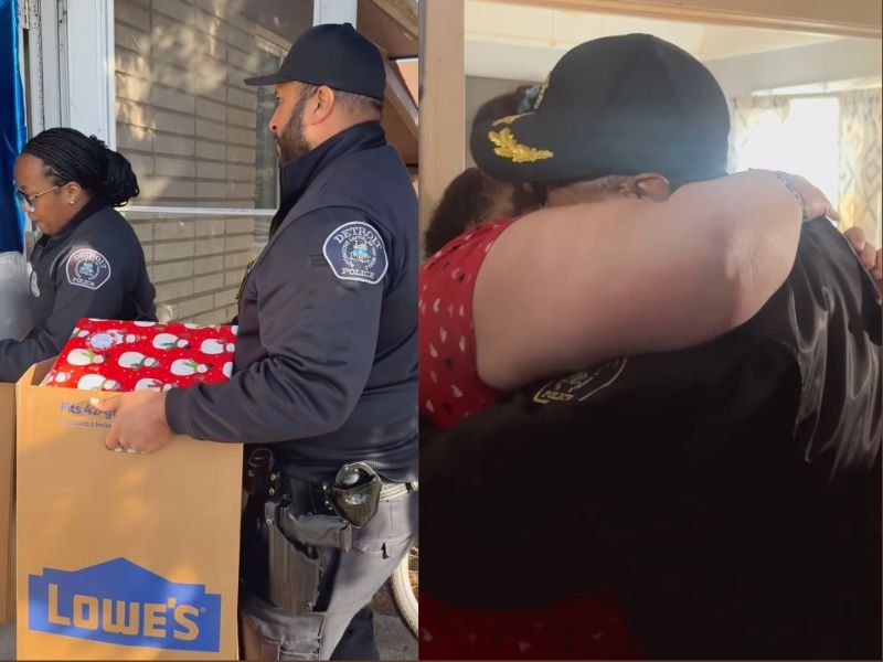 Detroit Police Chief and Officers Visit Families Impacted by Gun Violence, Offering Support During the Holiday Season