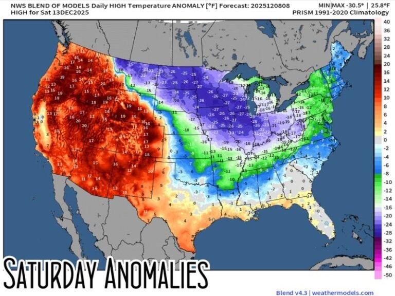 Illinois, Wisconsin, and Michigan Brace for Arctic Blast as Weekend Temperatures Plunge 25–30 Degrees Below Normal