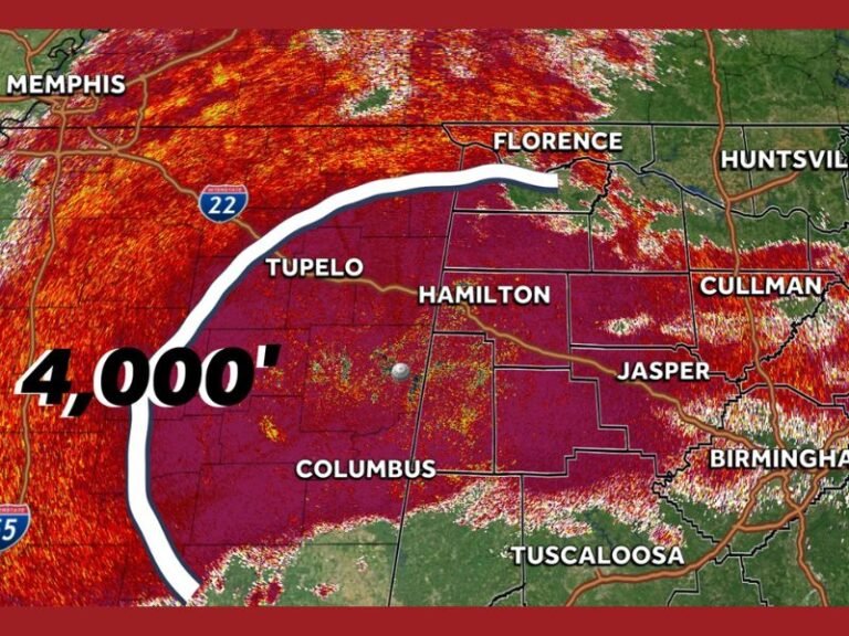 Northern Alabama Weather Alert: Cold Rain and Sleet Fall Across The Shoals, Hamilton, and Cullman as Temperatures Hover Near Freezing