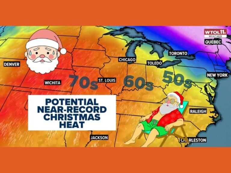 Ohio, Missouri, and Tennessee Expect Near-Record Christmas Heat as Temperatures Surge Into the 60s and 70s