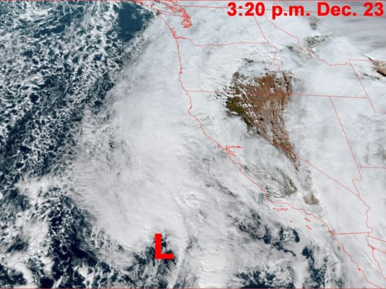 Rapidly Developing Storm Off the California Coast Expected to Accelerate North With Strong Winds and Model Uncertainty