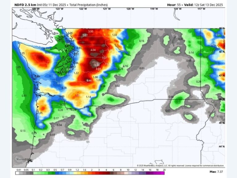 Severe Flood Threat in Washington as 3–5 Inches of Additional Rainfall Triggers Rising Rivers and Potential Evacuation Orders for Over 100,000 Residents