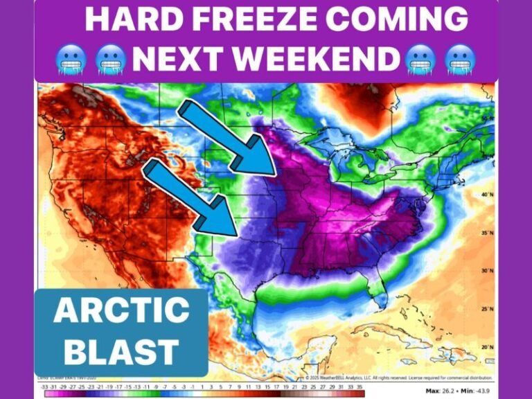 Texas and Midwest States Prepare for Arctic Blast Bringing Hard Freeze and Bitter Cold Next Weekend