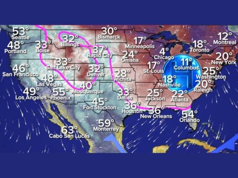 Texas–Oklahoma Arctic Front Expected to Send Freezing Temperatures Toward the Gulf Coast Early Next Week