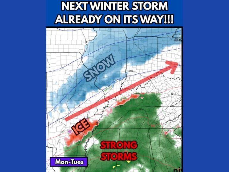 Winter Storm to Bring Snow to Illinois and Indiana, Ice to Arkansas and Tennessee Early This Week