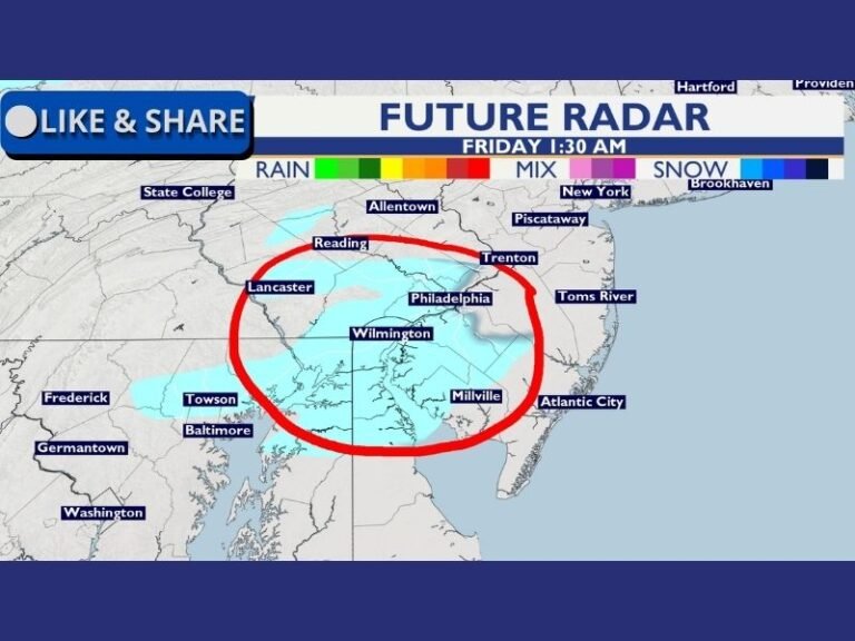 Another Overnight Snow Chance for Pennsylvania as Light Snow Showers Line Up for a Third Straight Night