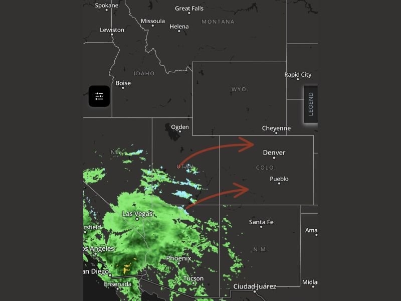 Colorado Storm System to Bring Wet Snow on the Western Slope and Light Showers East of the Continental Divide