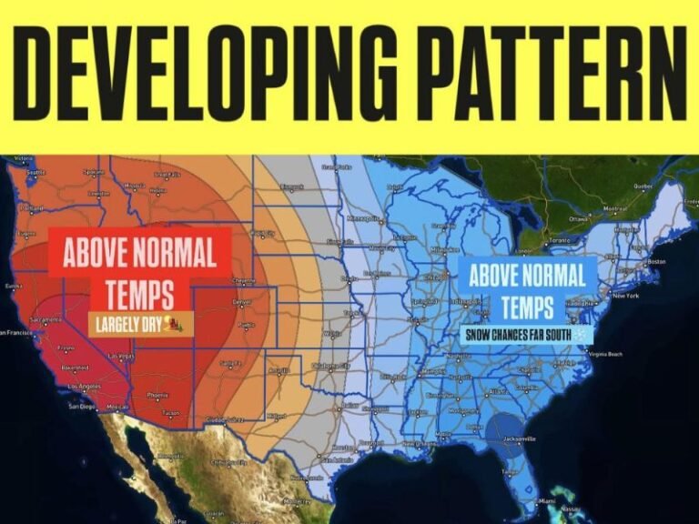 Developing U.S. Weather Pattern Signals Warm, Dry West and Colder East With Snow Potential Reaching the Gulf Coast States