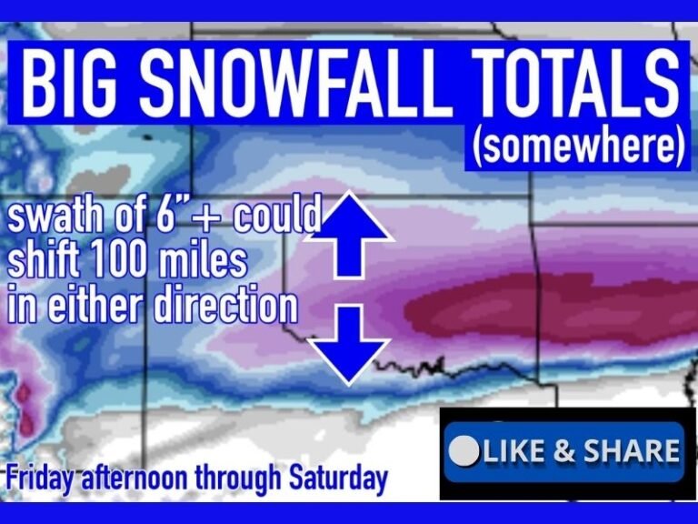 Early Model Signals Point to a Potential 6-Inch-Plus Snow Swath Somewhere Across the Central Plains and Midwest Late Week